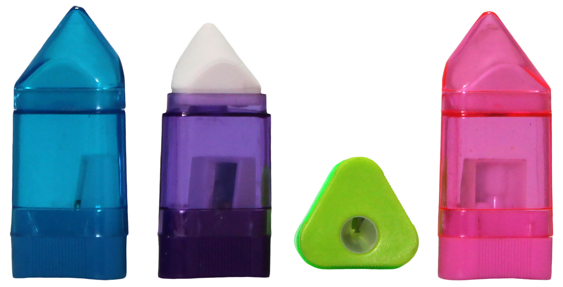 Підстругачка для олівців УМКА (ТЧ64), пластикова, з контейнером та ластиком